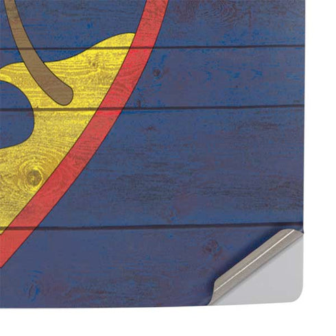 Guam Flag Dark Wood PS5 Slim Digital Edition Console Skin